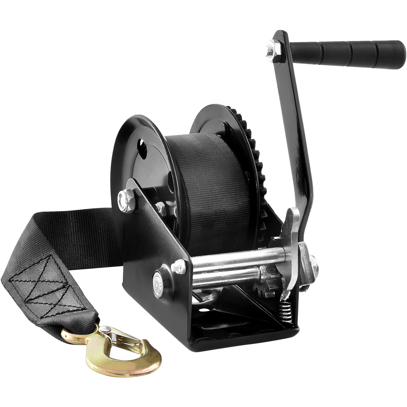 Manual Hand Winch With Polyester Strap For Boat And Atv Trailers_voghion.com